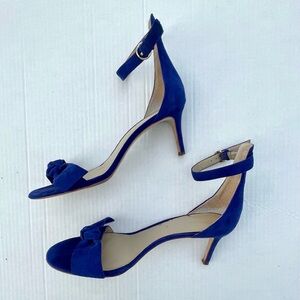 Ann Taylor Royal Blue Ankle Strap Heels Size 8.5